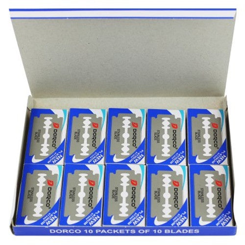 Dorco 100 Piece Prime Platinum Razor paper box