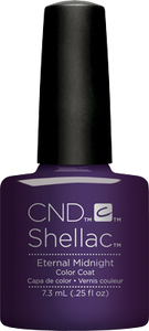Cnd Shellac Eternal Midnight .25 Fl Oz-Beauty Zone Nail Supply