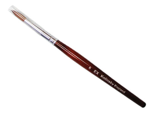Ex acrylic nail brush kolinsky size 06 - BeautyzoneNailSupply