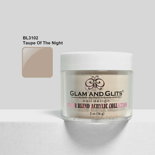 Glam & Glits Acrylic Powder Color Blend Taupe of the Night 2 Oz- Bl3102