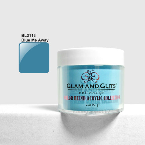 Glam & Glits Acrylic Powder Color Blue me away 2 Oz- Bl3113
