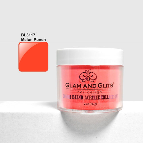 Glam & Glits Acrylic Powder Color Melon Punch 2 Oz- Bl3117
