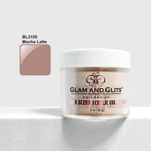 Glam & Glits Acrylic Powder Color Mocha Latte 2 Oz- Bl3105