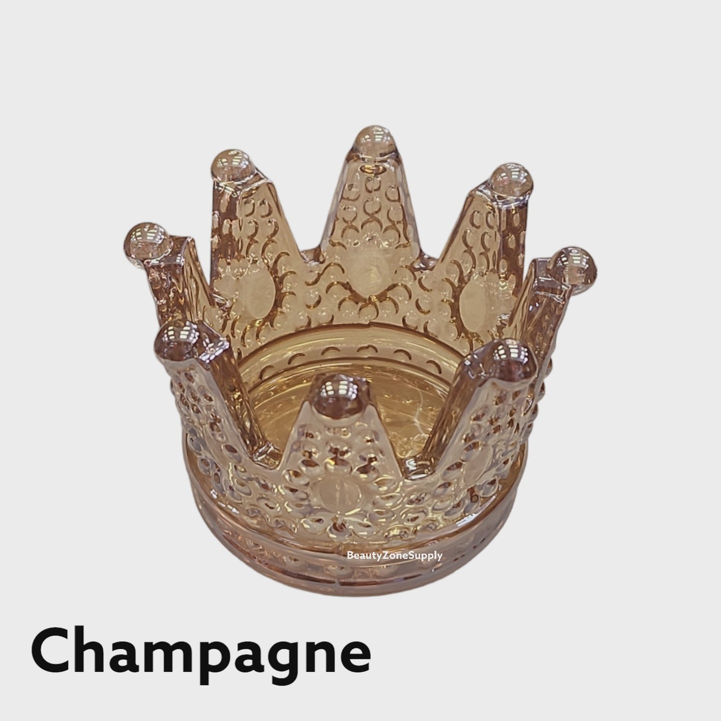 Glass Liquid Jar Crown Penholder #CPH