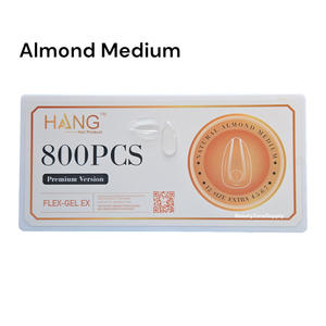 Hang Gel X Flex Gel Premium Almond Medium Box 12 Size 704 tips