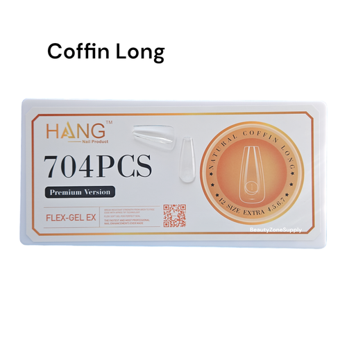 Hang Gel X Flex Gel Premium Coffin Long Box 12 Size 704 tips