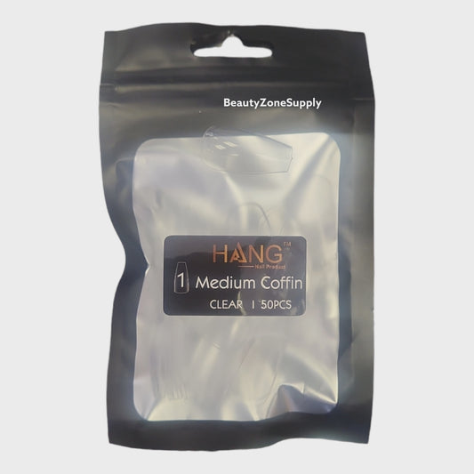 Hang Gel x Tips Coffin Medium 50 pc Refill Bag