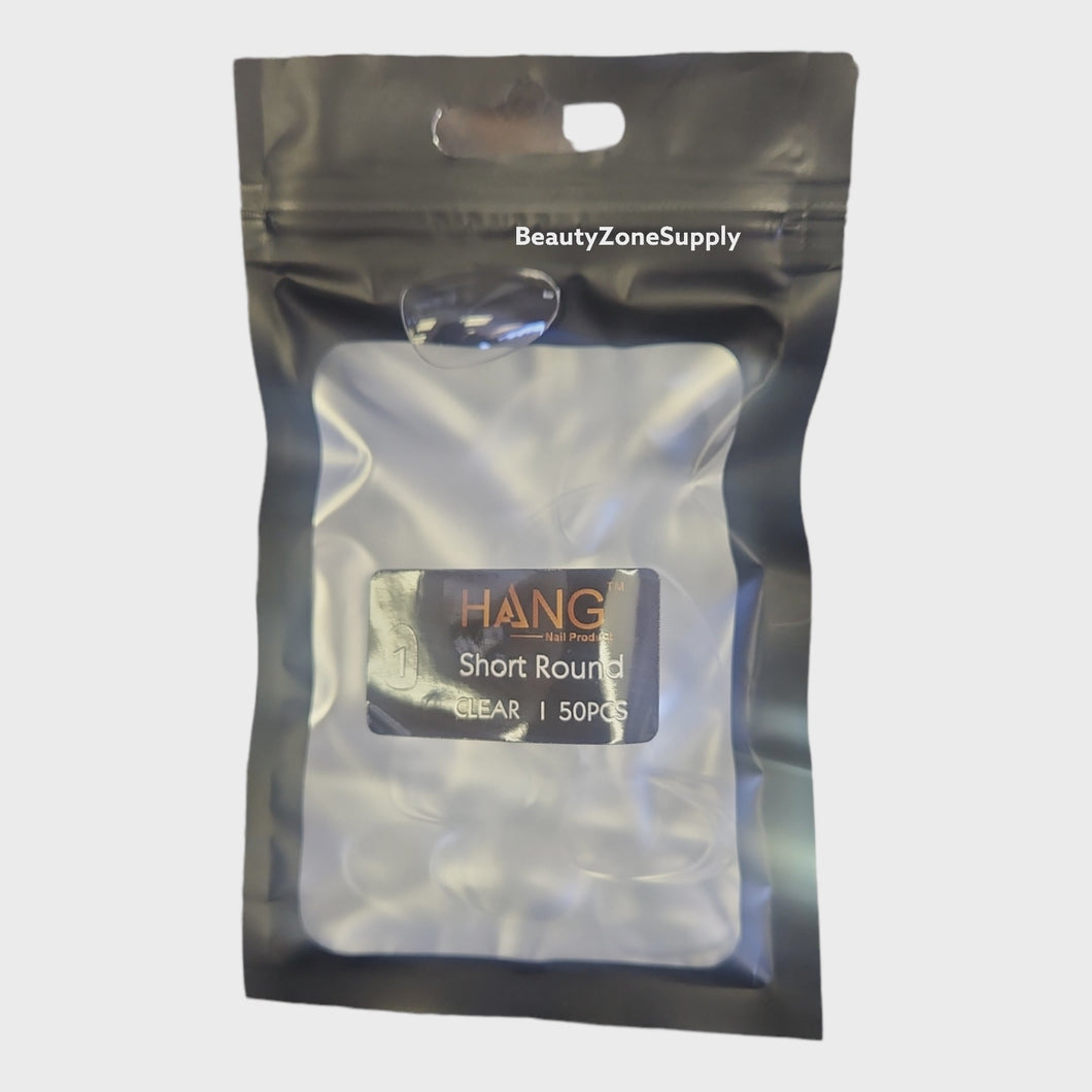 Hang Gel x Tips Round Short 50 pc Refill Bag