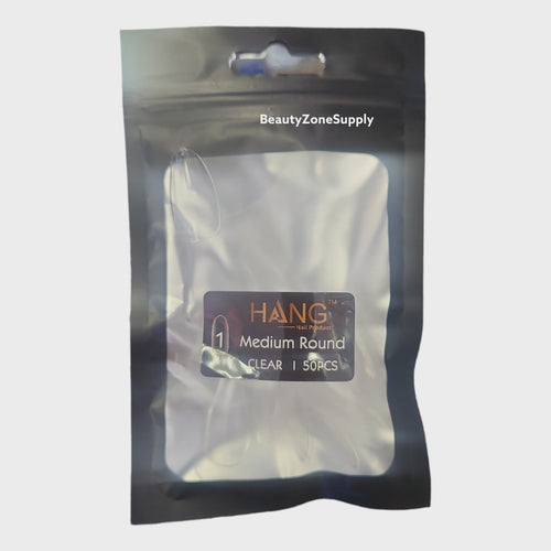 Hang Gel x Tips Round Medium 50 pc Refill Bag