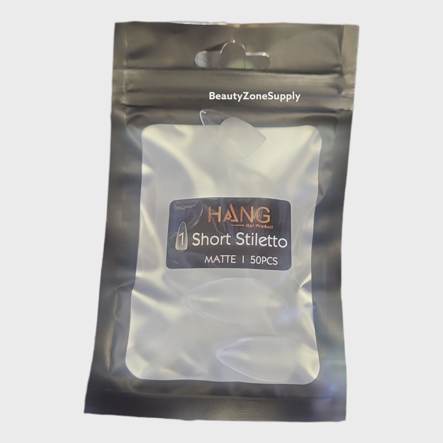 Hang Gel x Tips Stiletto Short 50 pc Refill Bag
