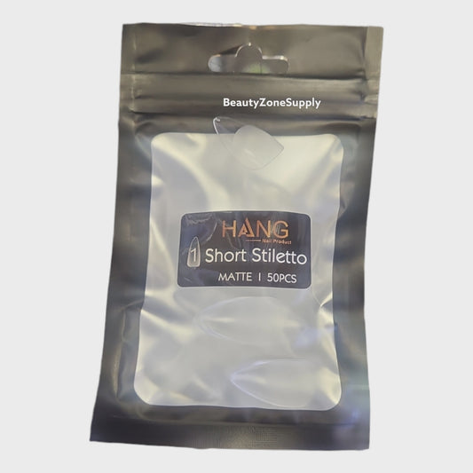 Hang Gel x Tips Stiletto Short 50 pc Refill Bag