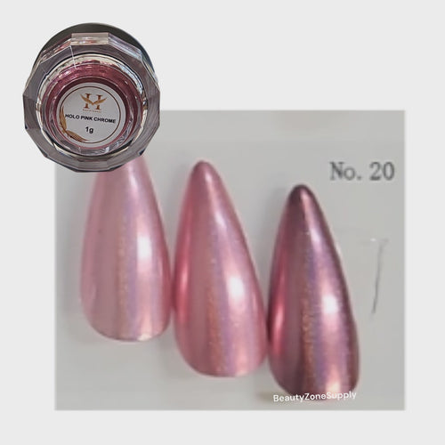 Hang New Chrome Effects Powder Holo Pink Jar #20