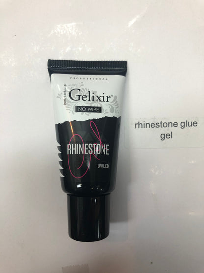 Gelixir Rhinestone Glue Gel No-wipe UV/LED Clear Gel-Beauty Zone Nail Supply