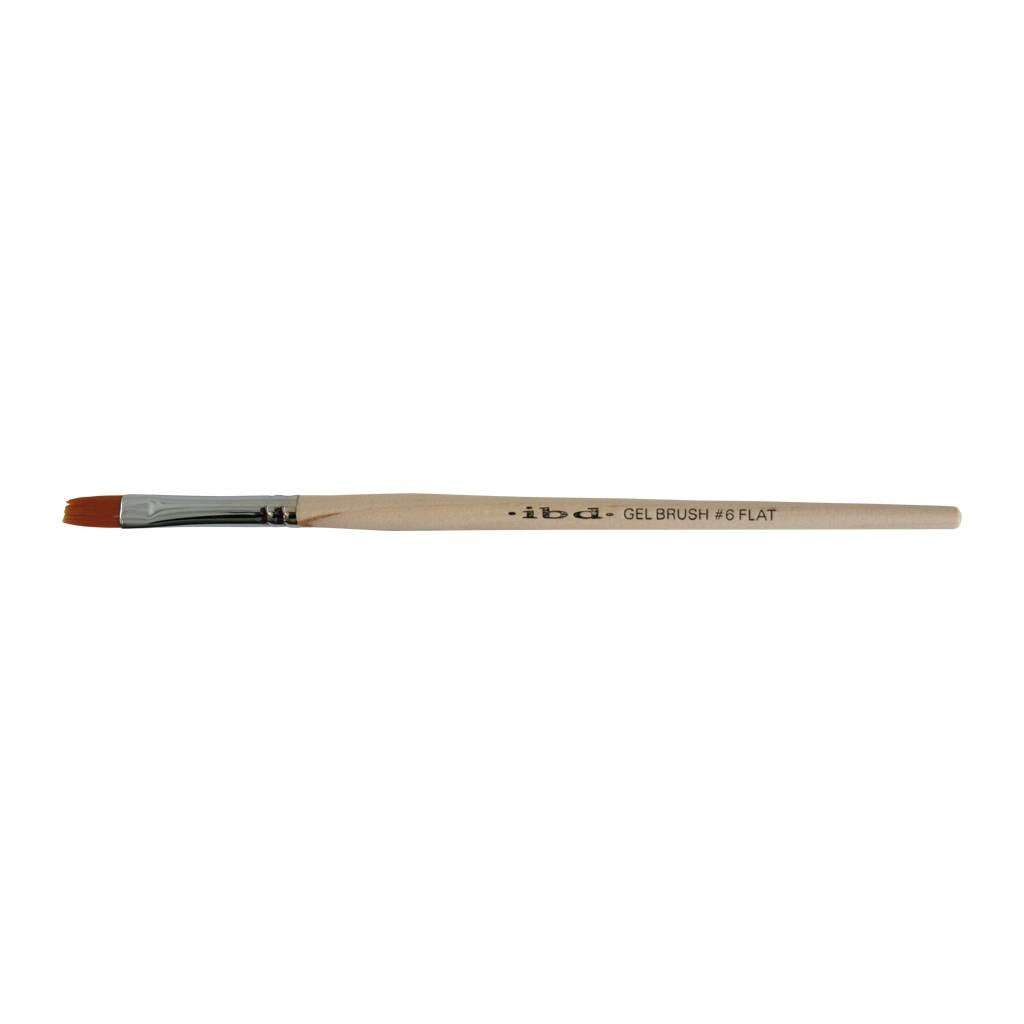 Ibd Professional Gel Brush #6 Flat wood handle #60803