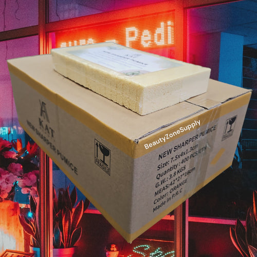 KAT Disposable Pumice Stone Yellow Box 400 pcs #PQ3