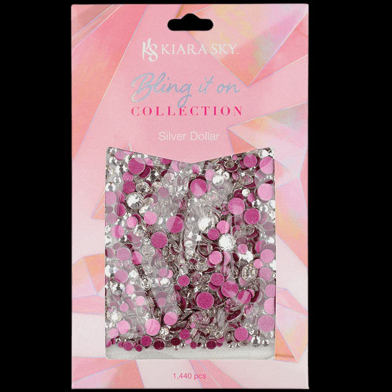 Kiara Sky Bling it on Rhinestones Silver Dollar ksr11