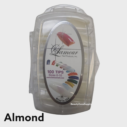 Lamour Almond Natural Tip Box 100 Tips