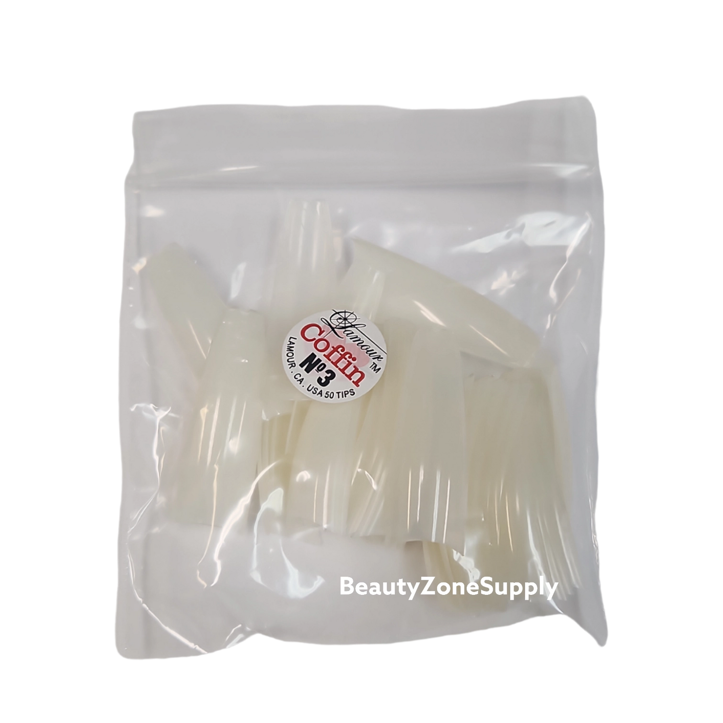 Lamour Ivy Coffin Natural Refill 50 tips bag