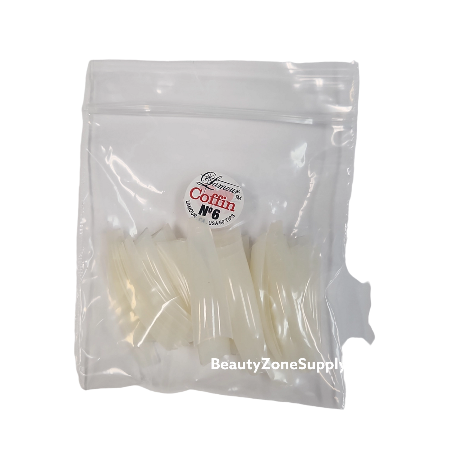 Lamour Ivy Coffin Natural Refill 50 tips bag