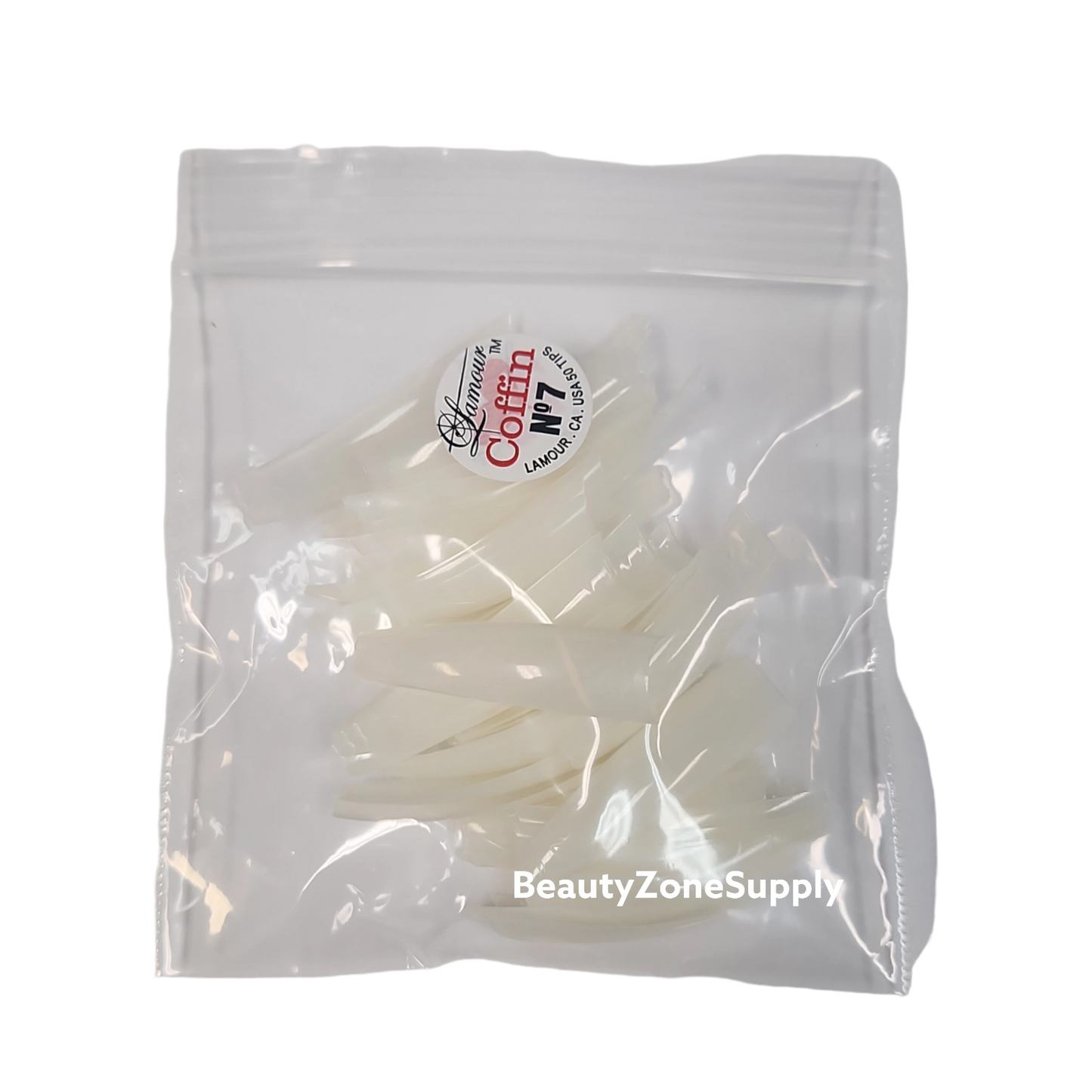 Lamour Ivy Coffin Natural Refill 50 tips bag