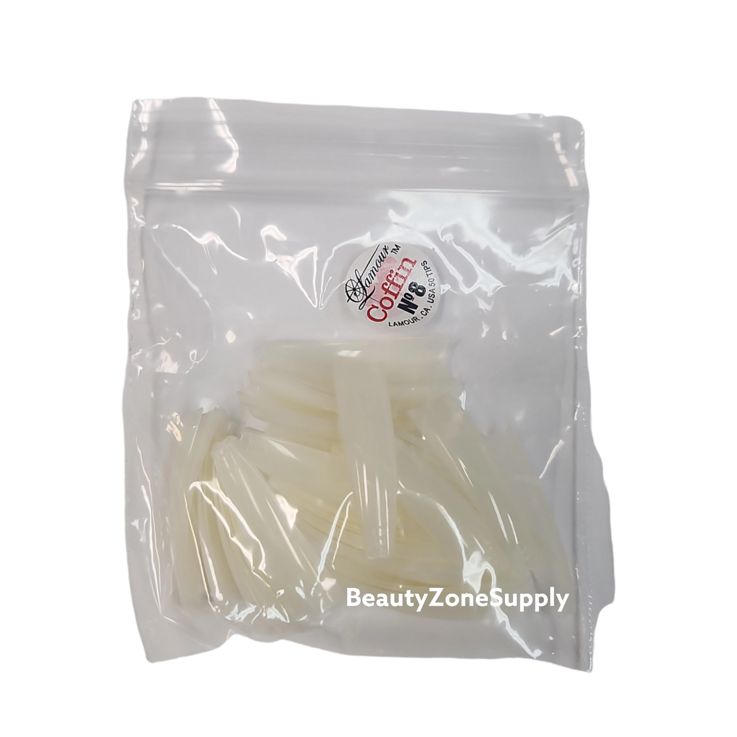 Lamour Ivy Coffin Natural Refill 50 tips bag