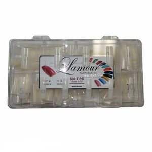 Lamour Vector Square Straight Nail Tip Box, 500 tips/box