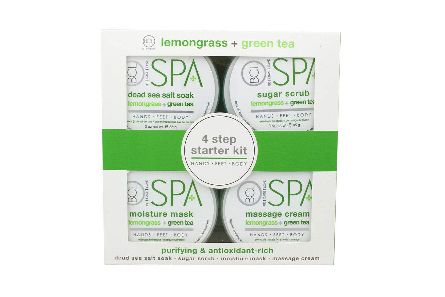 BCL SPA Lemongrass + Green Tea 4 Step Starter Kit-Beauty Zone Nail Supply