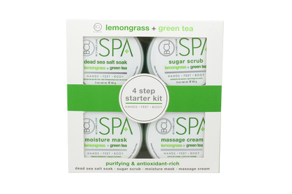BCL SPA Lemongrass + Green Tea 4 Step Starter Kit-Beauty Zone Nail Supply
