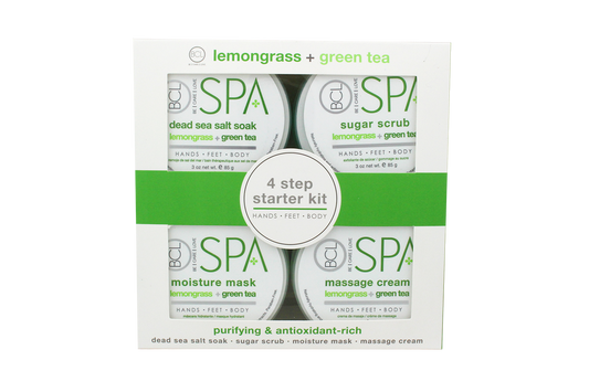 BCL SPA Lemongrass + Green Tea 4 Step Starter Kit-Beauty Zone Nail Supply