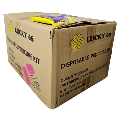 Lucky 68 Pedicure Kit 4 Purple Pumice File Buffer Toe #MK01
