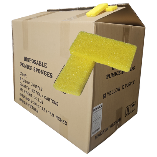 Monika Mini Disposable Pumice Yellow 1600 Pcs #MP02