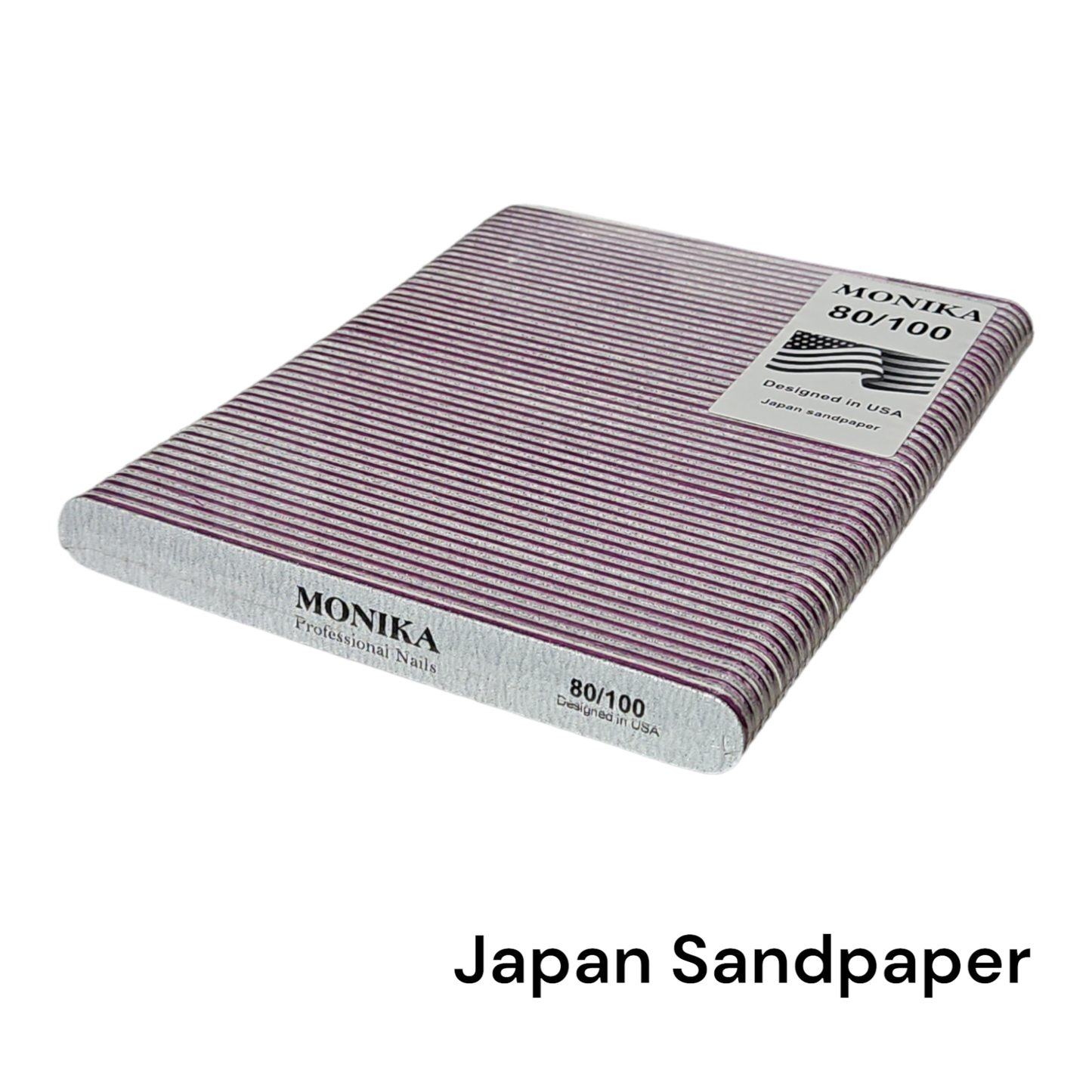 Monika Nail File Regular 7" 80/100 Zebra 50 pc #MF03