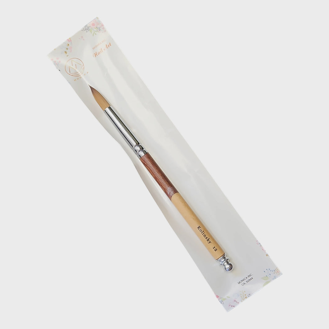 Monika acrylic nail brush Wood handle kolinsky size 12