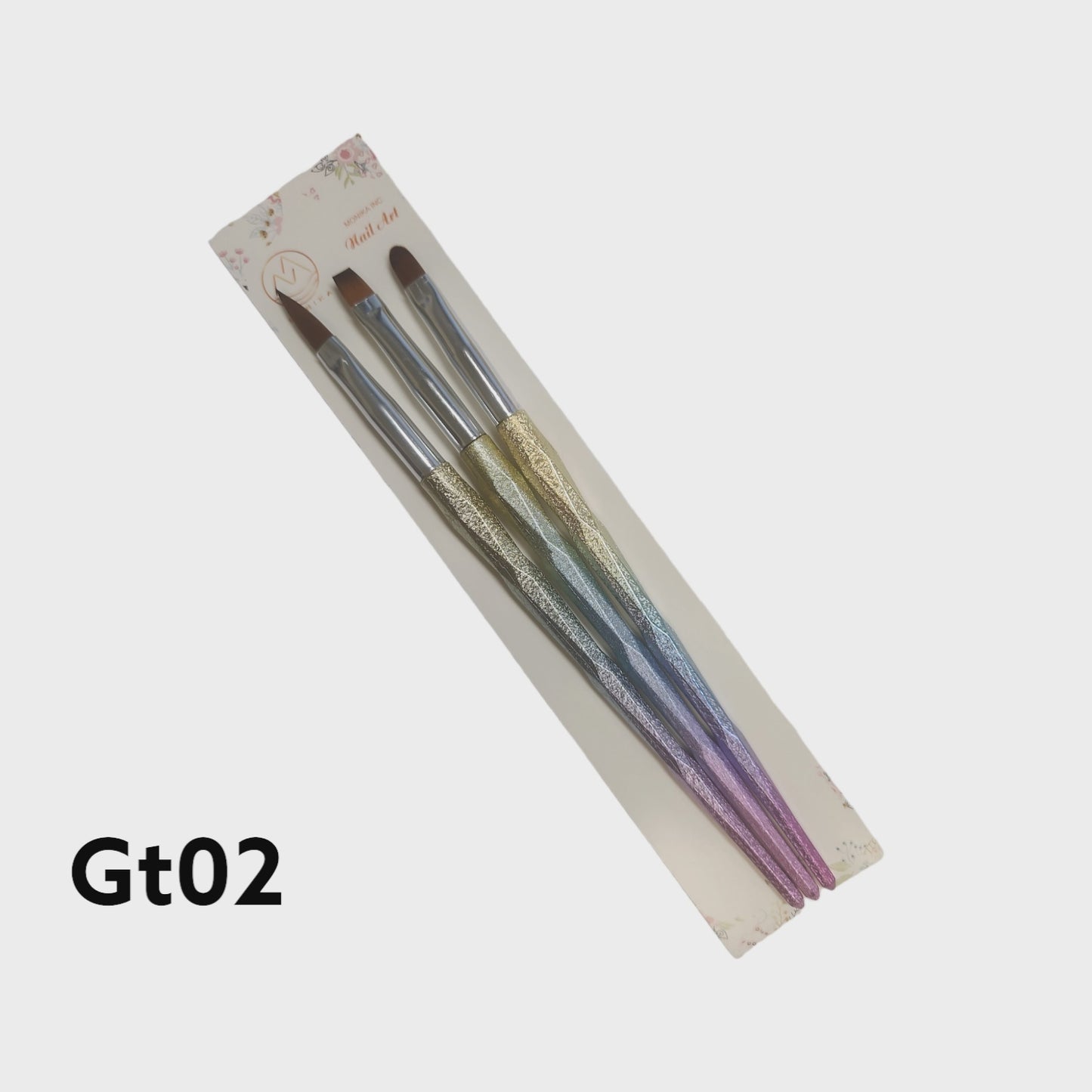 Nail Art Brush 3 pcs Set GT02