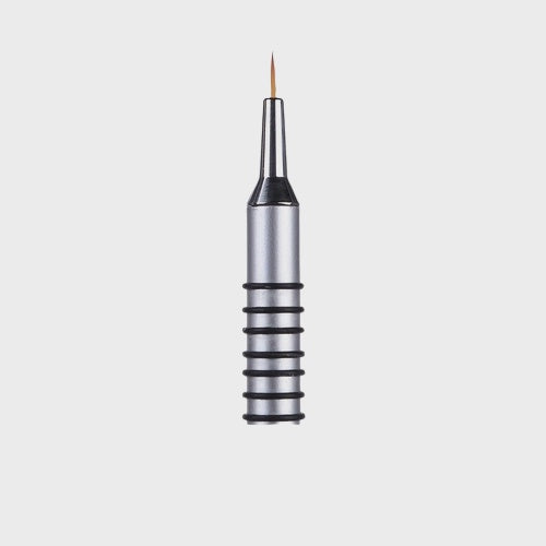 Nail Art Design 3D Silver handle 3 rubber Long brush