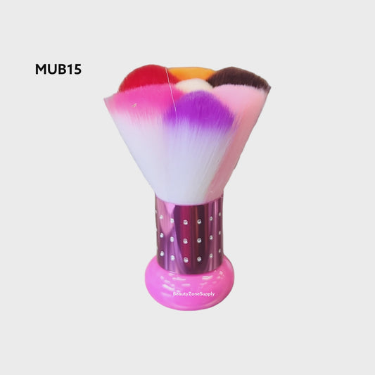 Nail Dust Brush mini Red Handle #MUB15T