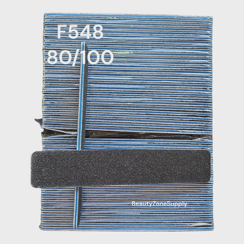 Nail File Jumbo 80/100 Blue Black 50 pc #F548