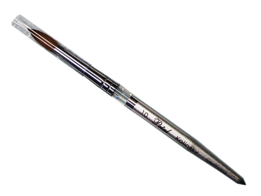 Petal kolinsky acrylic nail brush silver size 10 - BeautyzoneNailSupply