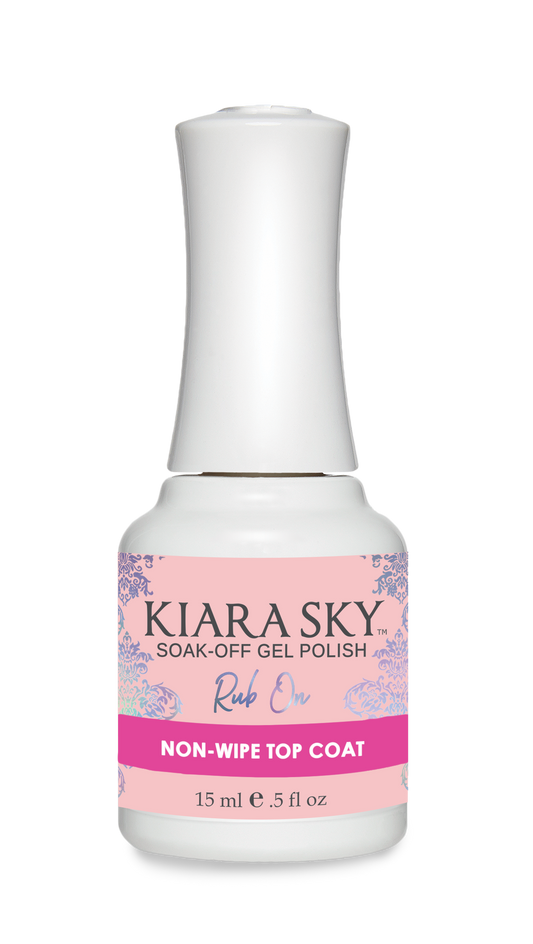 Kiara Sky Gel Rub On Non-Wipe Top Coat 0.5Oz / 15Ml-Beauty Zone Nail Supply