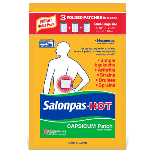 Salonpas Pain Relieving Hot Capsicum Patch 3 pcs