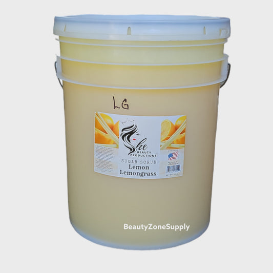 She Nail Salon Sugar Scrub Lemongrass 5 Gallon pail