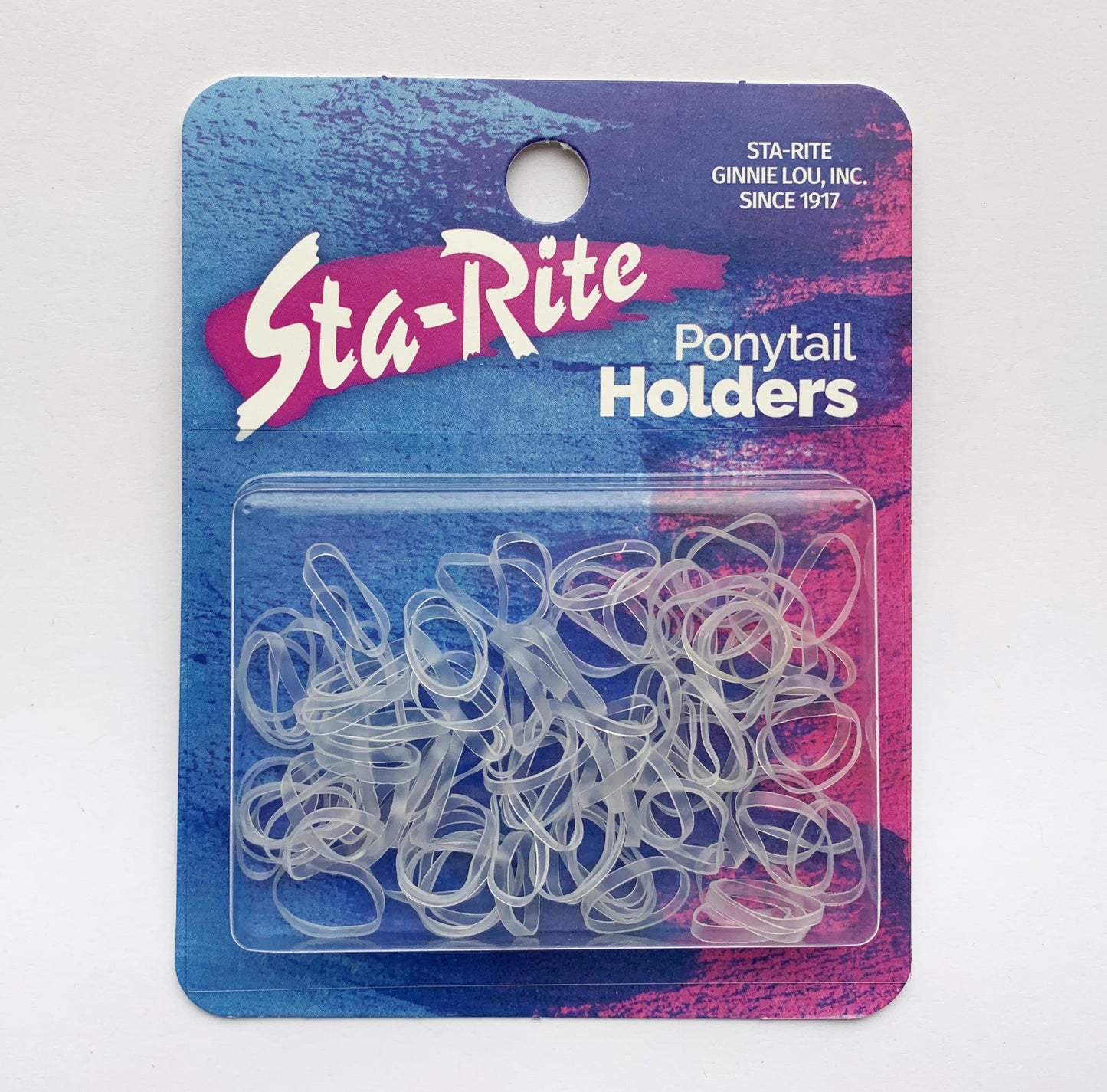 Sta-Rite Large Hair Elastics-Clear- 100ct.