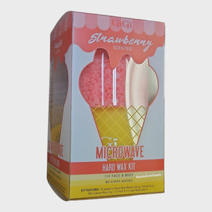 GiGi Microwave Hard Wax Kit Strawberry Scented 8oz