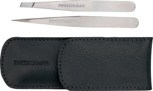 Tweezerman Petite tweeze set with black case #4048-BR