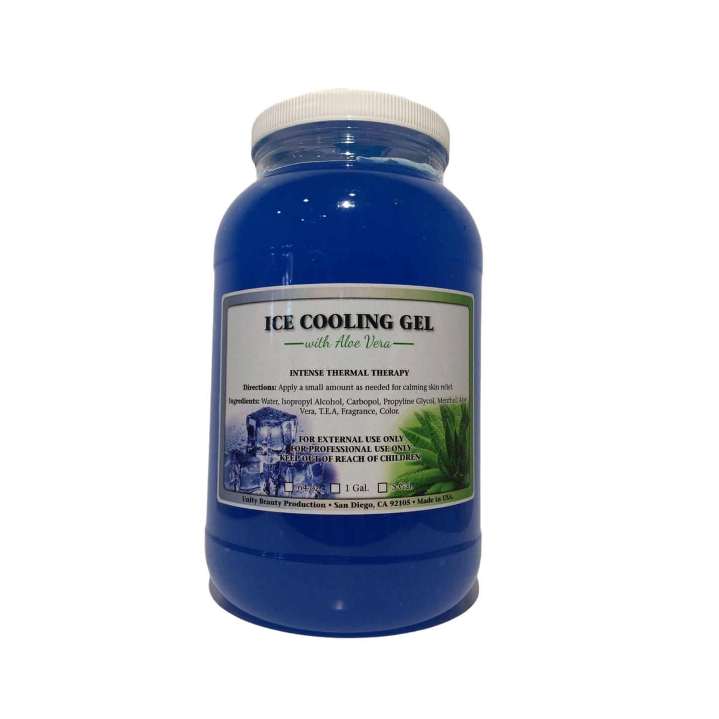 UNITY Ice Cooling Gel w/ Aloe Vera - case 4 gal