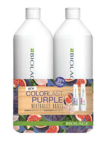 MATRIX Biolage ColorLast Purple Shampoo Duo 33.8oz LTR