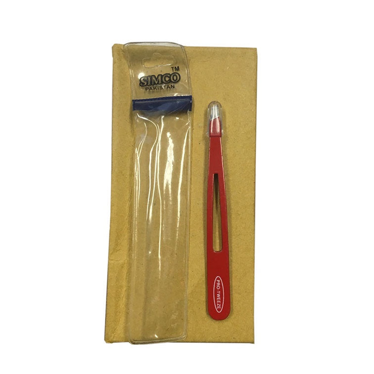 Pro-Tweeze Straight Hole Red-Beauty Zone Nail Supply