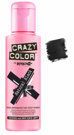 Crazy Color vibrant Shades -CC PRO 032 NATURAL BLACK 150ML-Beauty Zone Nail Supply