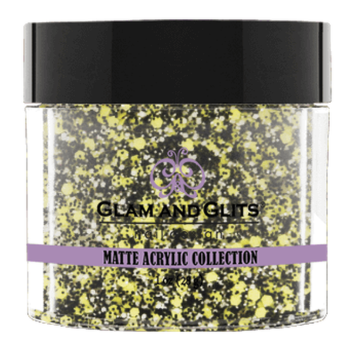 Glam & Glits Matte Acrylic Powder 1 oz Lemon Twist-MAT608-Beauty Zone Nail Supply