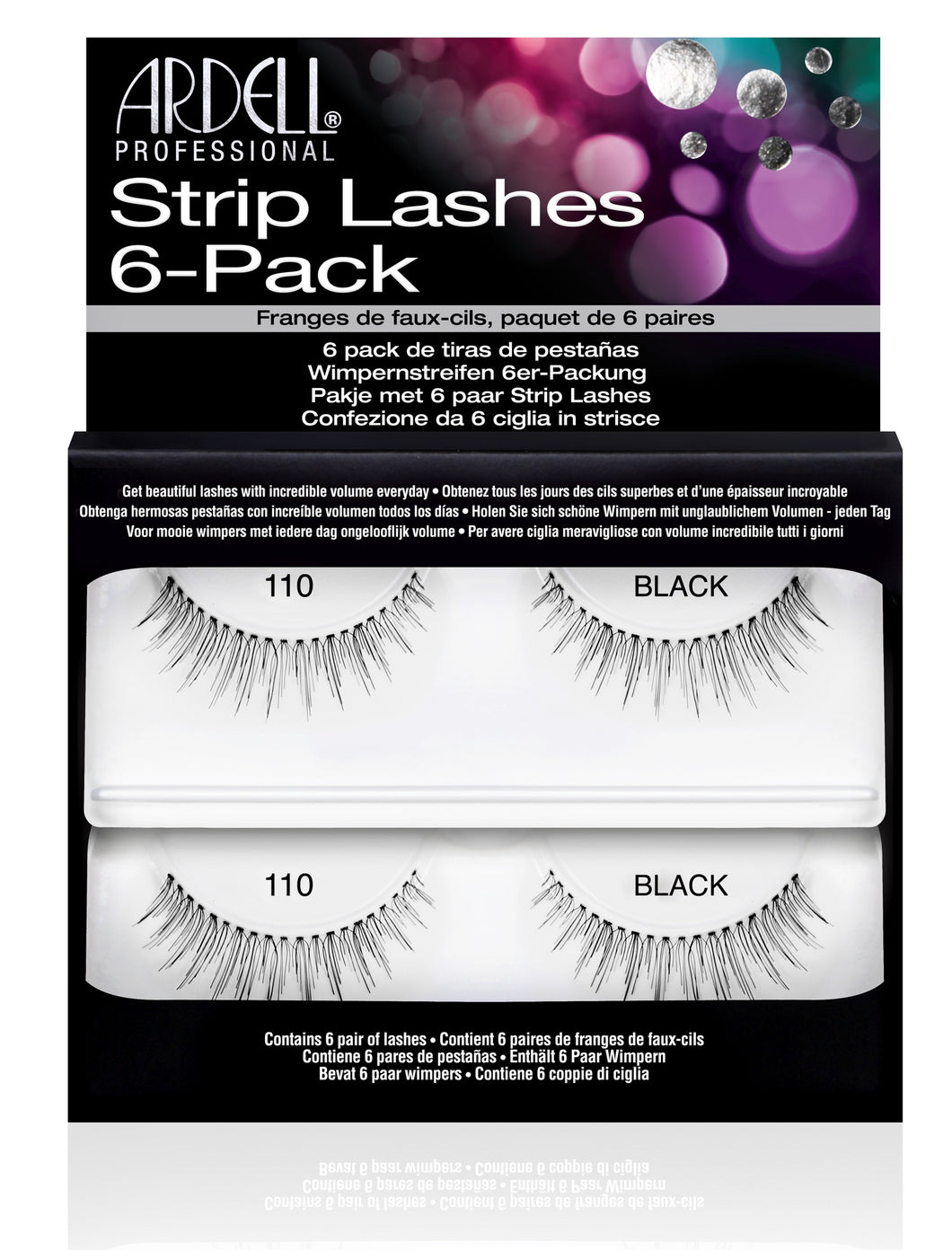 Ardell Strip Lash Natural #110 6-Pack Black #60070-Beauty Zone Nail Supply
